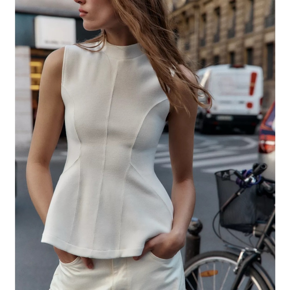 Zara Soft Peplum Top